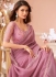 Onion Pink georgette wedding saree with heavy embroidered blouse 8006