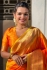 Golden Yellow woven paithani soft silk traditional wedding saree with blouse 002