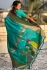 Aqua Blue woven paithani soft silk traditional wedding saree with blouse 004