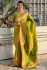 Parrot green woven paithani soft silk traditional wedding saree with blouse 007
