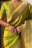 Parrot green woven paithani soft silk traditional wedding saree with blouse 007
