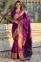 Magenta woven paithani soft silk traditional wedding saree with blouse 008