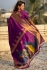 Magenta woven paithani soft silk traditional wedding saree with blouse 008