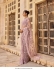 Bollywood Model Mauve net sequins embroidered wedding saree