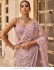 Bollywood Model Mauve net sequins embroidered wedding saree