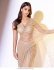 Bollywood Suhana khan inspired beige net sequins embroidered wedding saree