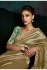 Golden tissue sequins embroidered wedding saree with blouse 2171