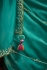 Turquoise and Yellow tissue sequins embroidered wedding saree with blouse 2174