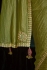 Parrot green tissue sequins embroidered wedding saree with blouse 2181