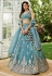 Sea green organza lehenga choli 202712
