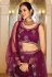 Wine net lehenga choli 202720