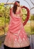 Pink organza a line lehenga choli 202713