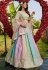 Multicolor organza a line lehenga choli 202711