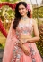 Peach net a line lehenga choli 202709
