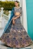Navy blue net a line lehenga choli 202735