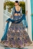 Navy blue net a line lehenga choli 202735