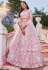 Pink satin a line lehenga choli 202731