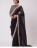 Bollywood model mirror work rangoli silk black saree