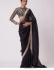 Bollywood model mirror work rangoli silk black saree