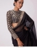 Bollywood model mirror work rangoli silk black saree