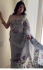 Bollywood model hand work sequins taby silk grey color designer saree
