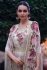 Indian wedding dress in Beige floral gown jacket cape suit with embroidery 3119