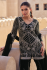 Black sharara suit with hand work embroidery for wedding