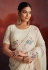 Off white georgette sequence saree 97001