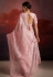 Pink organza saree with blouse 97005