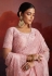 Pink organza saree with blouse 97005