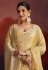Yellow organza saree with blouse 97004