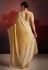 Yellow organza saree with blouse 97004