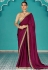 Magenta organza saree with blouse 2197