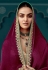 Magenta organza saree with blouse 2197