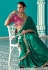 Green organza saree with blouse 2198