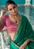 Green organza saree with blouse 2198
