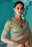 Beige organza saree with blouse 2196
