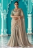 Beige organza saree with blouse 2196