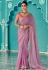 Pink organza saree with blouse 2194