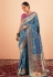 Blue silk paithani saree 191007