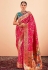 Magenta silk saree with blouse 191006