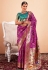Purple silk saree with blouse 191002