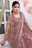 Rust satin silk designer lehenga saree 25202