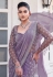 Lavender satin silk designer lehenga saree 25206