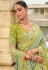 Sea green silk saree with blouse 7002