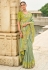Sea green silk saree with blouse 7002