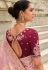 Pink silk saree with blouse 7003