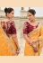 Orange silk saree with blouse 7006