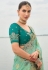 Sea green silk saree with blouse 7008