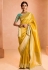 Yellow tissue silk saree with blouse 401